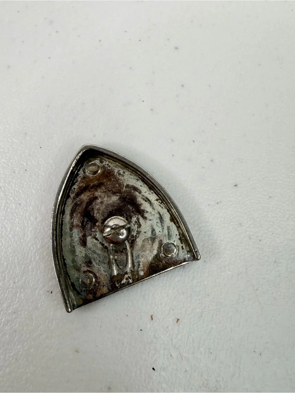 Vintage Silver Metal Turquoise Inlay Belt Buckle Western Boho